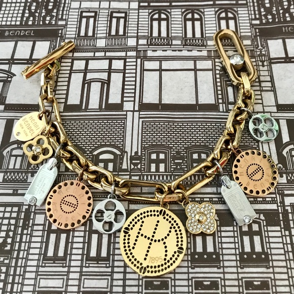 henri bendel Jewelry - NEW Henri Bendel Iconic Foulard 10 Charm Bracelet